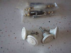 P64-wf Knobs 4 Keeler 3 2 Pulls Flower " Belwith Hickory Pkg White
