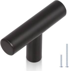 Knobwell 313095512533 20 Pack Single Hole 2 Inch Black Cabinet Knobs And Pulls Drawer Dre