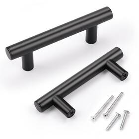Knobwell 715624455845 20 Pack 2.5 In Matte Black Kitchen Cabinet Handles Dresser Drawer Pulls Sta Inch