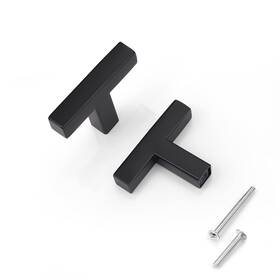 Knobwell 715624466278 12 Pack Single Hole 2 Inch Matte Black Kitchen Cabinet Knobs Dresser Drawer