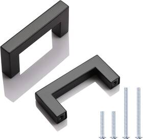 Knobwell 715624713129 6 Pack 2-1/2 Inch Black Hole Center 64mm Matte
