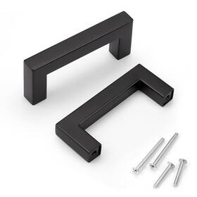 Knobwell 715624716403 10 Pack 3 Inch Black Stainless Steel Cabinet Pulls Kitchen And