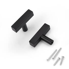 Knobwell 715624718766 30 Pack Single Hole Black Drawer Knobs 2 Inch Cabinet Dresser Drawe