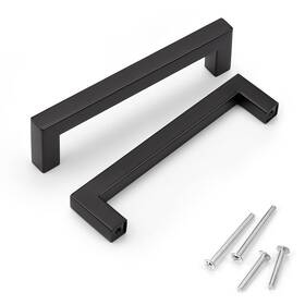 Knobwell 715624722336 10 Pack Matte Black Modern Cabinet Handles Kitchen Drawer Pulls Square Bar Knobs