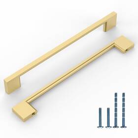 B0cz6zpv94 Knoklock 10 Pack 7.5 Inch 192mm Kitchen Cabinet Handles Brushed Gold Pu