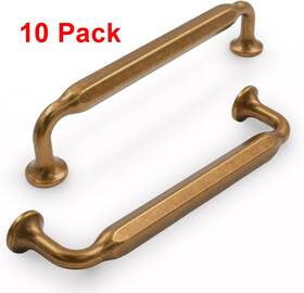 B0d8t2k6gl Knoklock 10 Pk 5 Inch 128mm Kitchen Cabinet Handles Antique Brass Pulls Vintage