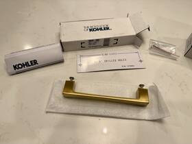 26640-2mb Kohler Honesty 5 Inch Drawer Pull Vibrant Brushed Modern Brass - Nib