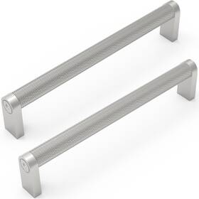 B0djxs52xx Komotia 10pk Knurled Brushed Satin Nickel Cabinet Pulls 6-1/4 Inch Hole Ctr