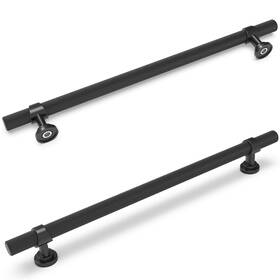 Komotia Jd1802 10-inch Matte Black Cabinet Handles - 20 Pack Knurled Drawer Pulls