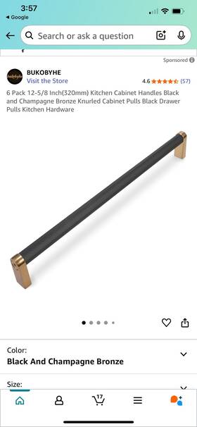 Ko1805 Komotia 10 Pack Matte Black And Champagne Bronze Cabinet Pulls Knurled 12-5/8 Inch Ho