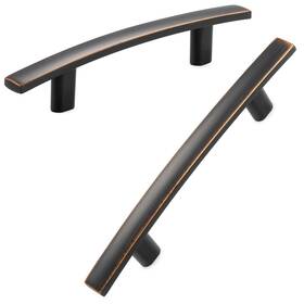 Koofizo 619197956788 Solid Curved Bar Cabinet Pull Oil Rubbed Bronze Furniture Arch Handle 3 Inch