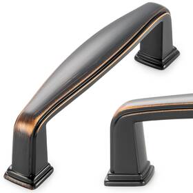 Koofizo 650728651031 Square Foot Cabinet Arch Pull - Oil Rubbed Bronze Furniture Handle 3 Inch/76