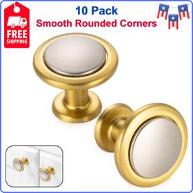 74655556 Koofizo 10 Pack Nickel And Gold Kitchen Cabinet Knobs Brushed Silver Drawer