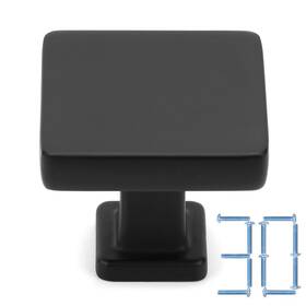 Hk-kh-475 Koofizo 30 Pack Black Cabinet Knobs Matte Drawer K08 Square Single Hole C