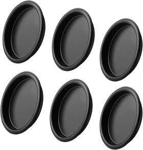 Kovosch 653445485880 6 Pack Closet Door Finger Pull Black - 2-1/8 Inch Round Sliding