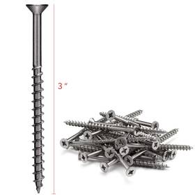 3p24 Ks Hardware Absr-sn-#9/3p24 Door Hinge Wood Screws 3 Inch Long #9 Satin Nickel