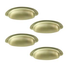 Ku1289 Kumgrot 4 Pcs Modern Cabinet Cup Pulls Bin Drawer Handle 3.5 Inch Hole Ce