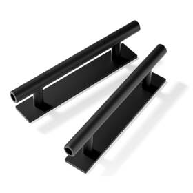Td-sdgh-8d9d Kwa Heri 20 Pack Self-stick Hidden Cabinet Handles Black Abs Plastic Furniture