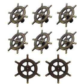 Jk0001 Kyien Pack Of 8 Retro Nautical Ship Rudder Wheel Cabinet Knobs Drawer Cupboard Dres