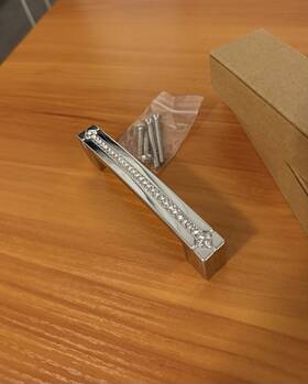 B203p160-p10 Lanc Chrome Crystal Cabinet Pulls 10 Pack
