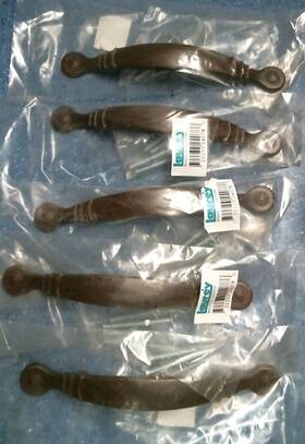 24078 Laurey 3 Inch Three Line Pull Weathered Antique Bronze Lot Of 5 Fs
