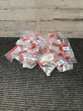 34838 Laurey 445007531509 Box Of 22 3 Inch - 76mm Plastic Wire Cabinet Hardware Pull Red