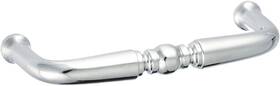 Laurey 45326 Lot Of 6 Cabinet Hardware 3-inch Solid Brass Pull Polished Chrome