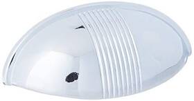 13615 Laurey 646117329216 Mng Hardware 2 1/2-inch C/c 3 1/4-inch Overall Striped Cup Pull Polish