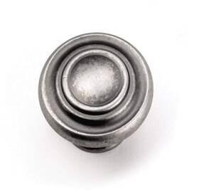 51806 Laurey 696720317704 Cabinet Hardware 1-3/8-inch Nantucket Knob Antique Pewter Ant Ant. P