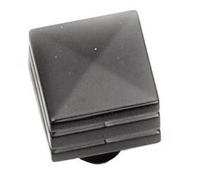 Laurey 722233232200 23220 Cabinet Hardware 7/8-inch Square Knob Matte Black
