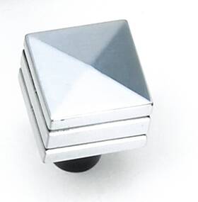 Laurey 722233232606 23260 Cabinet Hardware 7/8-inch Square Knob Antique Silver
