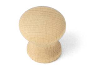 33301-25 Laurey 722233300060 Au Natural Wood Cabinet Knob 1.25 Inch Unfinished 25 Piece