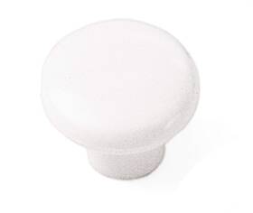 34642 Laurey 722233340042 Plastic Cabinet Hardware Knob 1.25 Inch White 25 Piece