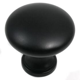 54620 Laurey 722233546215 Danica Steel Round Knob 1.38 Inch 35mm Matte Black 25-pack