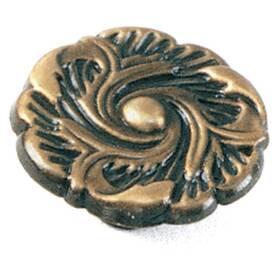 Laurey 722233765050 76505 1 1/4-inch Classic Traditions Provincial Knob Antique Brass