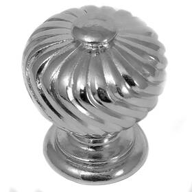 Laurey 722333839149 Mng Hardware 83914 French Twist Cabinet Knob 1-1/4 Inch Polished Nickel Pull
