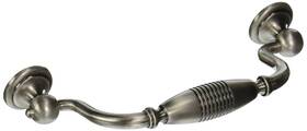 Laurey 803055159217 Mng Hardware 15921 5-inch C/c 6-inch Overall Striped Clapper Pull Satin Anti
