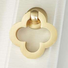 Lbfeel 445057140195 Brushed Brass Drawer Knob Drop Ring Cabinet Pulls For Kitchen Door Handle