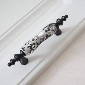 Lbfeel 603922507697 4 Pack 3 Inch Ceramic Drawer Knob Black And White Rustic Dresser Pull Hand