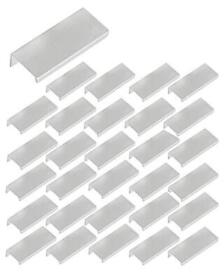 Lc Lictop 80mm 3.15 Silver Mount Finger Edge Pull Concealed Handle For Home