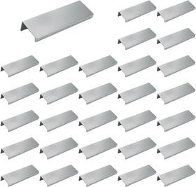 L3494 Lc Lictop 3.94 Inch Silver Finger Pulls For Cabinet 30pcs 2.52 Hole Spacing