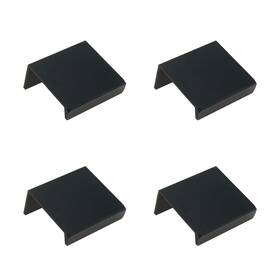 Lx3214 Lc Lictop 35mm/1.37 Inch Flat Black Aluminum Finger Edge Pull Concealed Handle For Home Kit