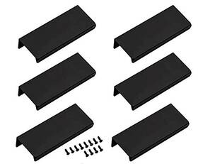 Lxmy0910 Lc Lictop Edge Pull Handles For Cabinets 80mm/3.15 Inch Black