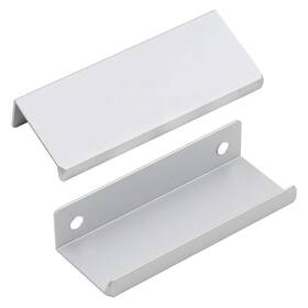 Lc Lictop Lxmy0912 3.15 Inch Silver Finger Pulls For Cabinet 6pcs 80mm/3.15