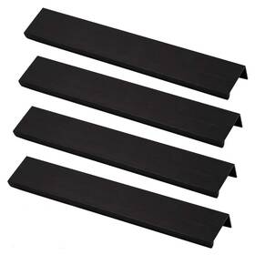 Lxmy1506 Lc Lictop 7.87 Inch Black Finger Pulls For Cabinet 4pcs 6.3 Hole Spacing Aluminu