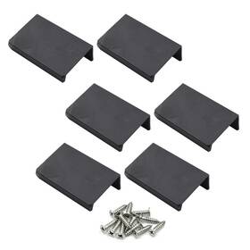 Lxmy1864 Lc Lictop 50mm/1.96 Inch Flat Black Aluminum Finger Edge Pull Concealed Handle For Home Kit