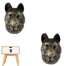 Ld-yunjia 759598293102 Wolf Cabinet Knobs Animal Drawer Single Hole Kitchen Pulls For Wardrobe