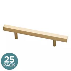Liberty 705353897986 25-pack Square Bar 3-3/4 Inch 96 Mm Modern Champagne Bronze Cabinet Drawer Pull