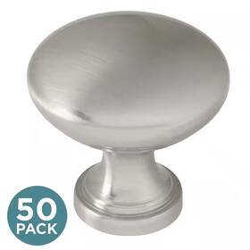 Liberty 711181955224 50 Pack 1-1/4 Satin Nickel Round Cabinet Drawer Knobs Kitchen Door Pulls Handles