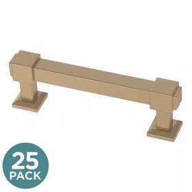 Liberty 726084721180 25-pack Classic Square 3 Inch 76 Mm Champagne Bronze Cabinet Drawer Bar